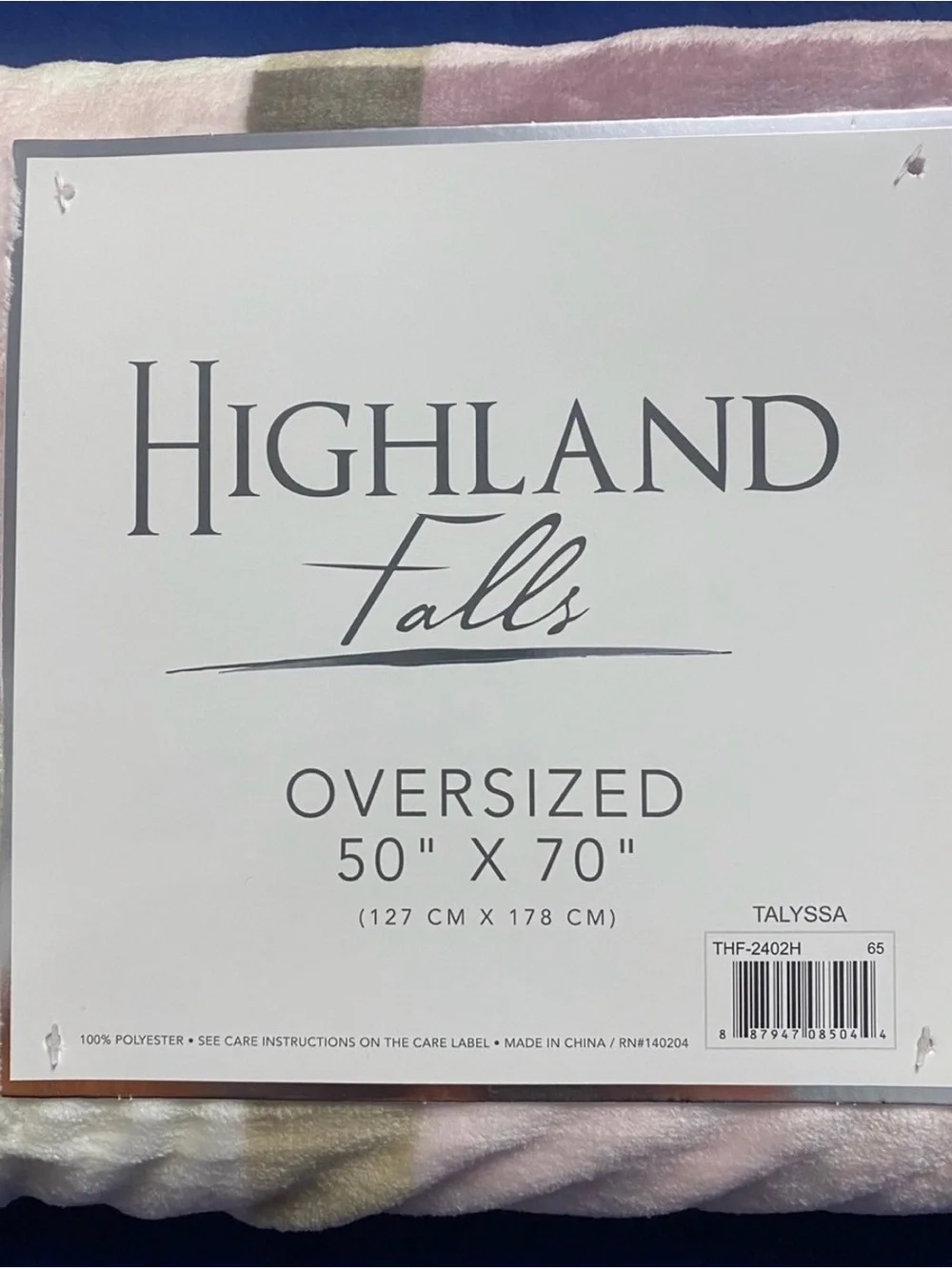 Highland Falls Talyssa Design Oversized Throw.
